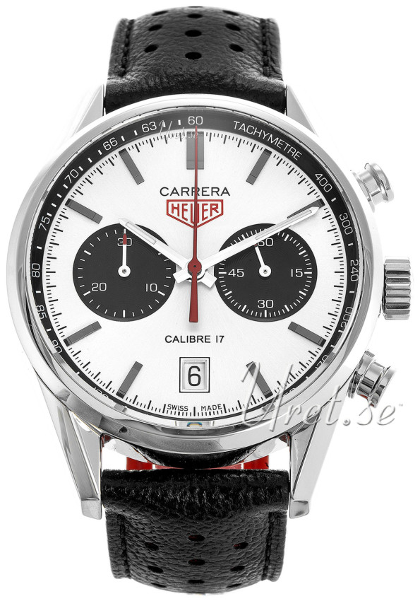 CV211E.FC6310 TAG Heuer Carrera Sølv/Læder Ø41.00 mm BRUGT